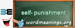 WordMeaning blackboard for self-punishment